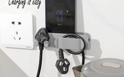 Wall-Mounted Cable Organizer & Phone Stand - Image 2