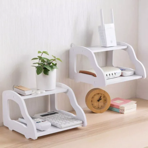 Wall-Mounted WiFi Router Shelf – Compact Organizer for Routers & Electronics - Image 3