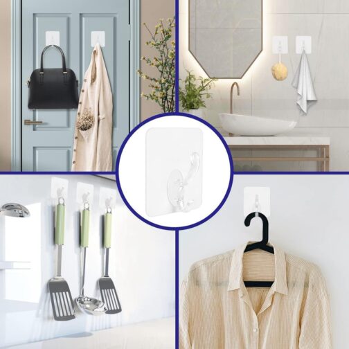 Wall Hook with Strong Adhesive - Easy Installation Towel and Key Organizer - Image 3
