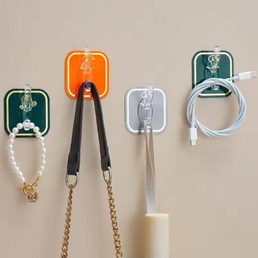 6Pcs Self-Adhesive Wall-Mounted Hooks - Image 3